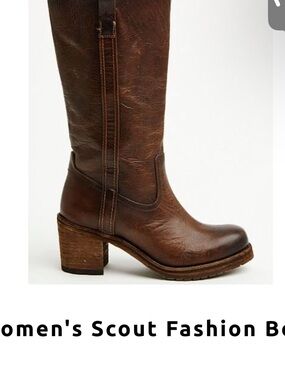 Women's Brown Leather Mid-Calf Never Worn Viral Heeled Cleo + Wolf boots!